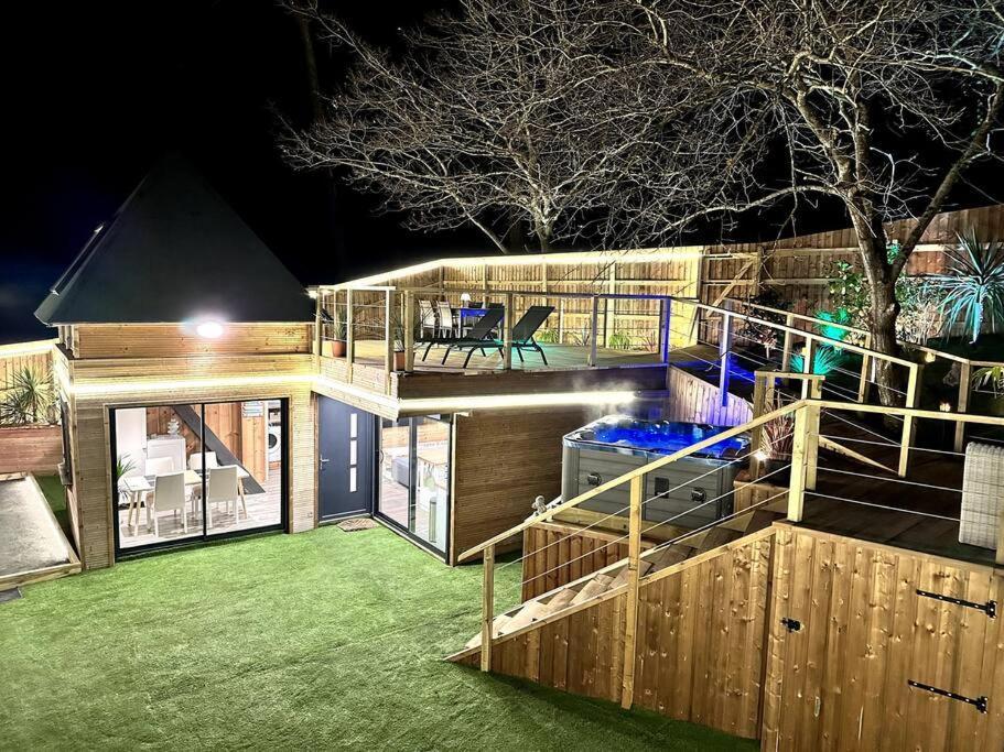 Chalet Et Jaccuzy Sur La Plage Бискарос Екстериор снимка