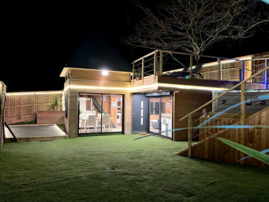 Chalet Et Jaccuzy Sur La Plage Бискарос Екстериор снимка
