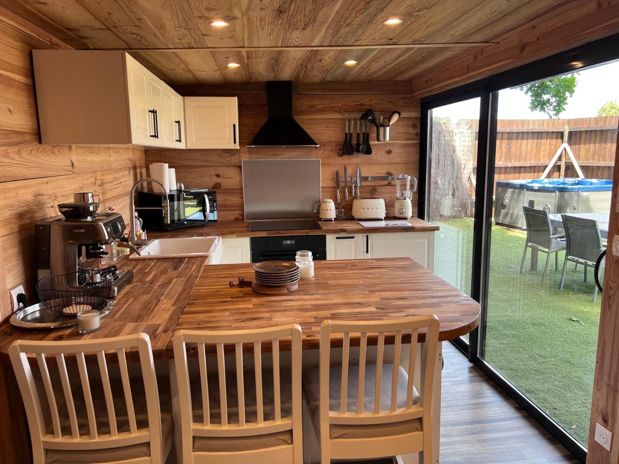 Chalet Et Jaccuzy Sur La Plage Бискарос Екстериор снимка